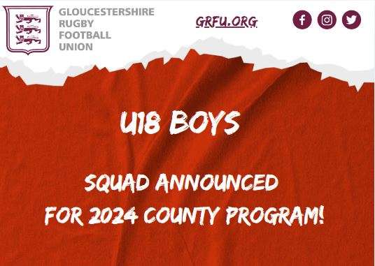 33 Players announced for GRFU U18s Boys squad.